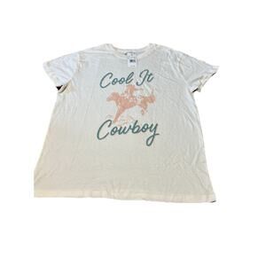 Women’s Doe Brand “cool It Cowboy” Graphic T-Shirt Size M
